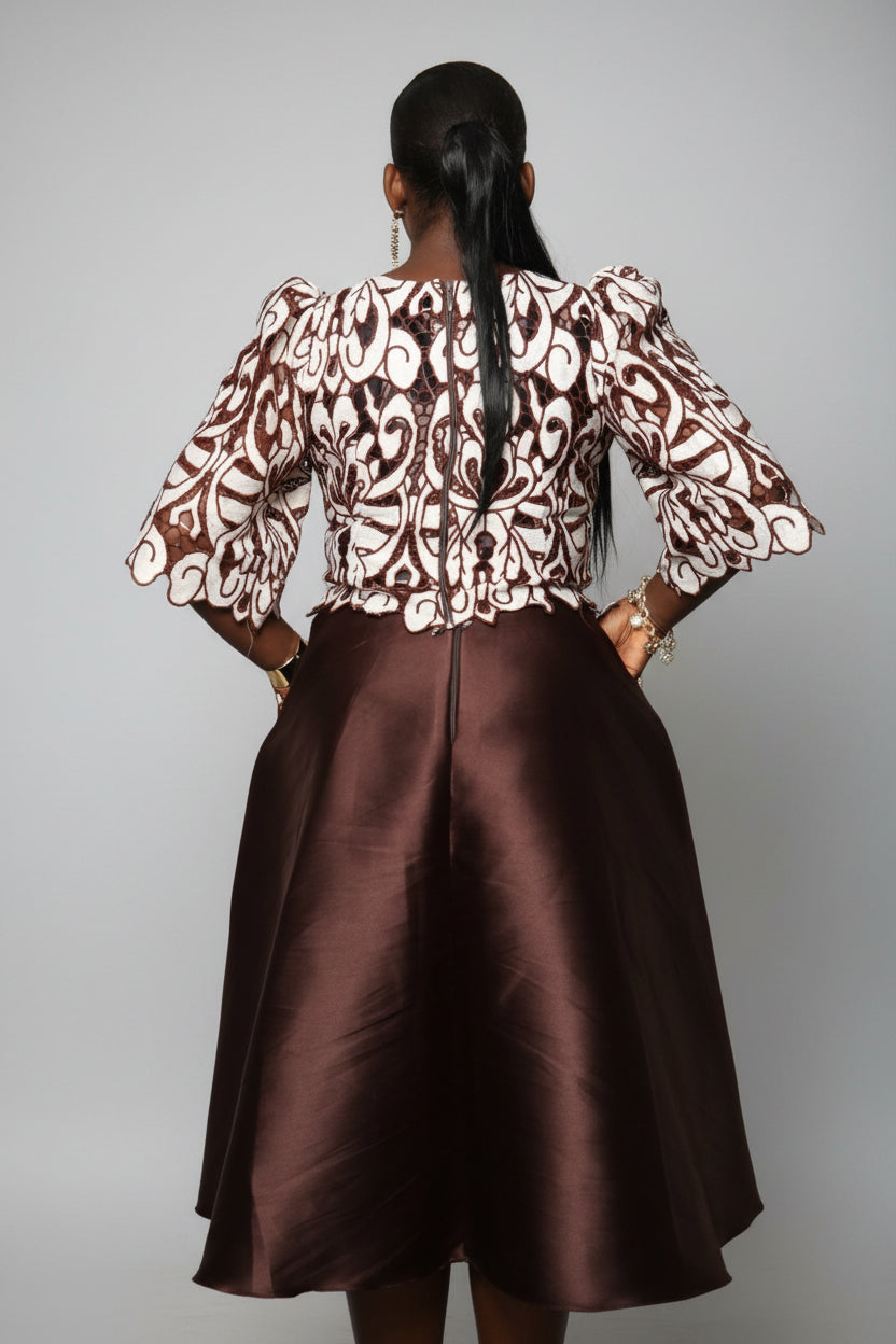 BUJU02 Lace Mix two-piece Co-Ordinate Set