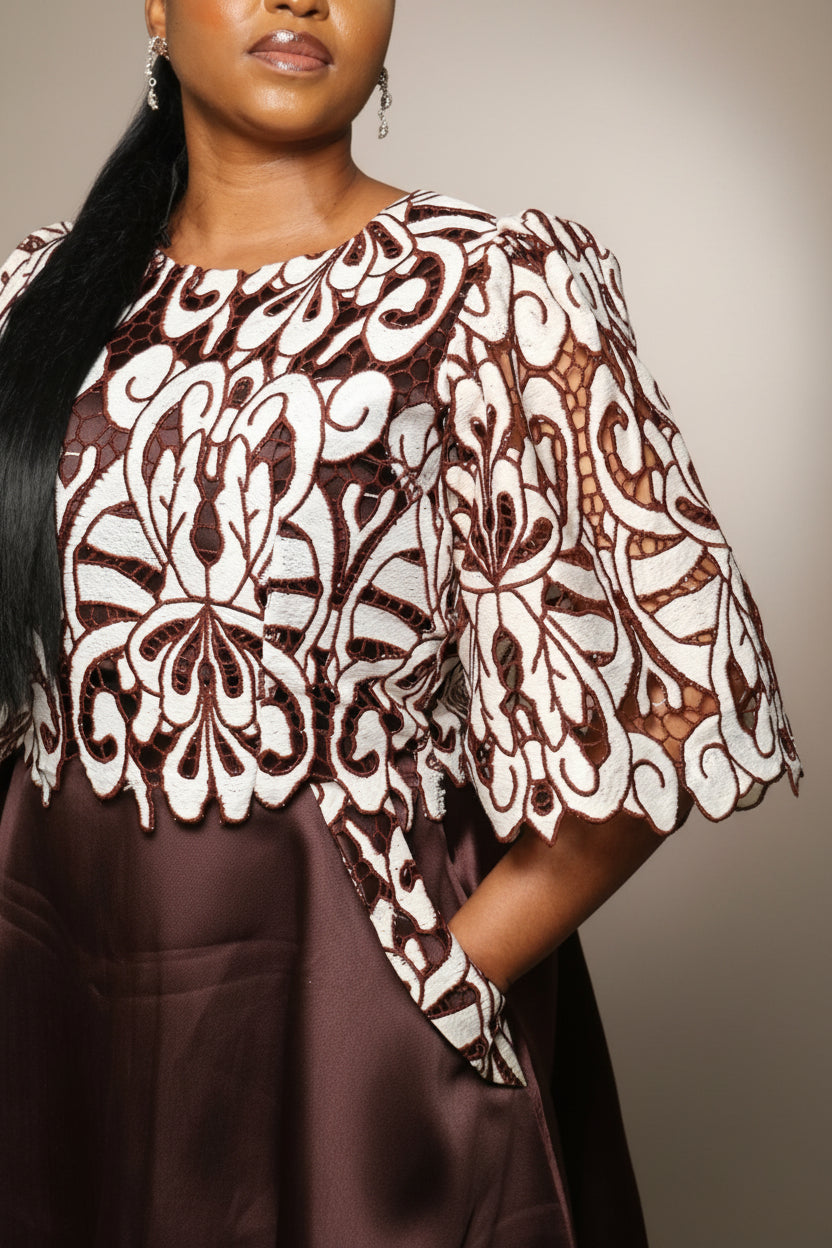 BUJU02 Lace Mix two-piece Co-Ordinate Set