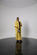 FUNKEO2 Gridded Organza Kimono