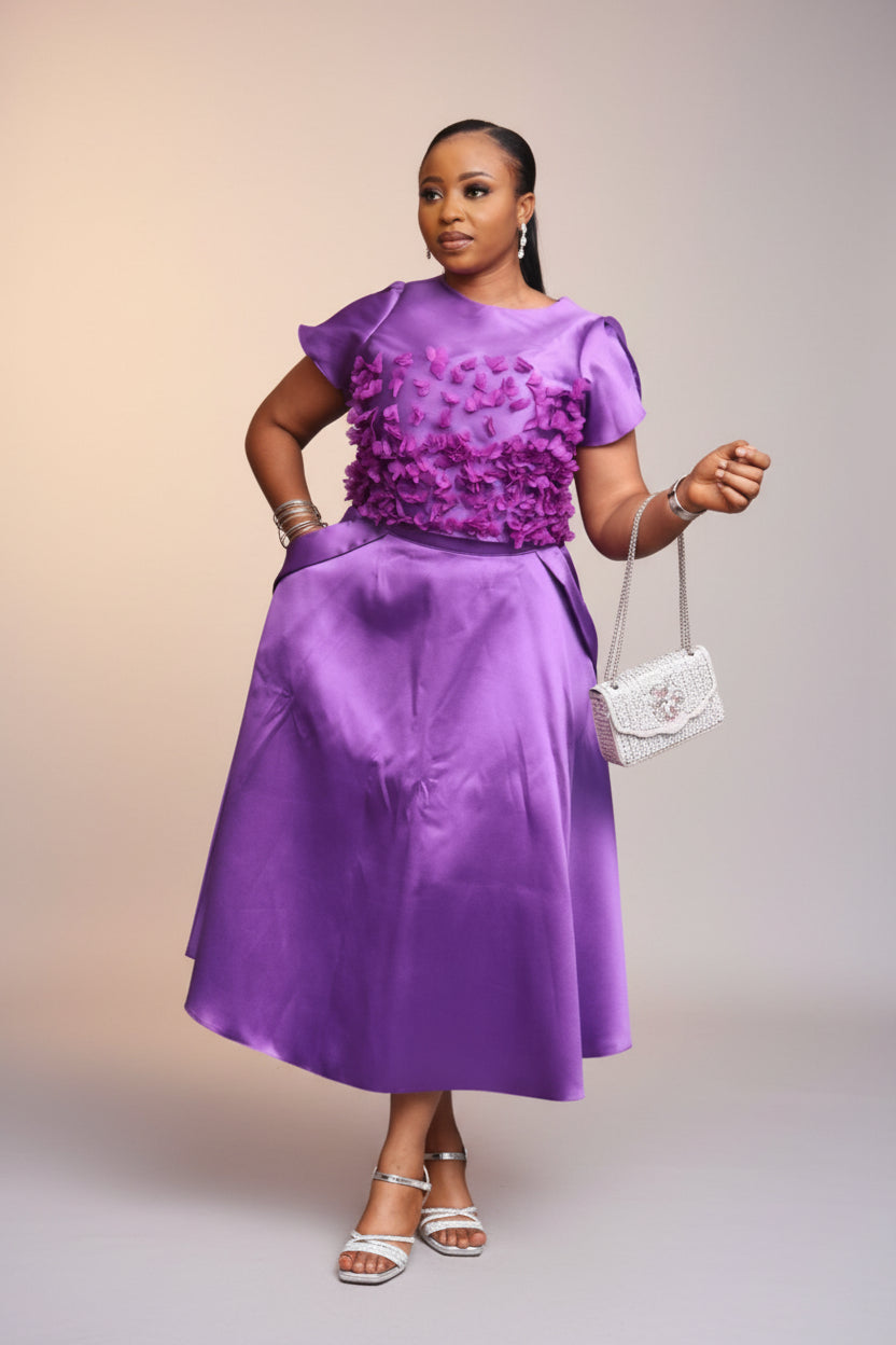 BUJU03 3D-Embellished Mikado 2PC Co-ordinate Set
