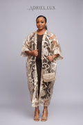 KIM Oganza Brocade 2-PC Kimono Set- Gold