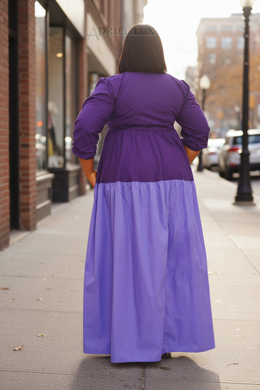 Color-Block Maxi Shirt Dress. – Adriel Lux US