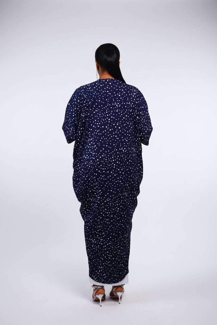 OMOTOLA02 Self-Cinched 2-Piece Set. Blue/White